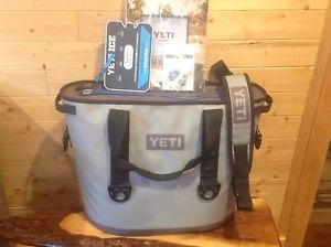 Brand new 100% Authentic Yeti Hopper 30 Soft Side Cooler. Fog Gray/Tahoe Blue