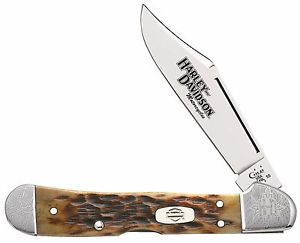 CASE Sammlermesser SS Harley-Davidson Antique Bone Trapperlock Made in USA EDC