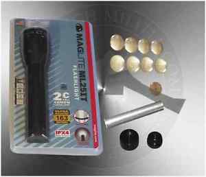 Maglite ML25IT C cell 2 Cell Ligth Solvent Kit  1/2 x 28 end caps Frezz plugs