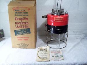 Vintage AGM Kamplite Inverted Doughnut Coleman Camping Lantern w/Orig Box ~NICE~