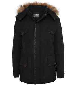 Parka URBAN CLASSICS Nero con Imbottitura di piume Giacca invernale
