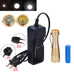 Mini 3000lm XPE Zoomable LED Tactical Flashlight Torch Hunting Light 14500 Lamp