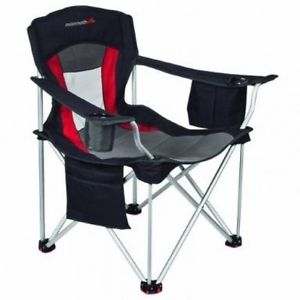 Basecamp by Mr. Heater Mammoth Leisure Aluminium Chair (Black/Red). Free Shippin