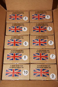 BRITISH ARMY MOD RATION PACKS Camping Ready Meals MRE Food Survival 10 boxes