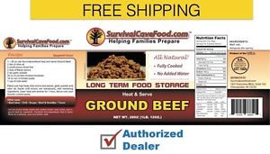 New Survival Cave - Canned meat food storage ground beef case (12 cans) 28.5 oz