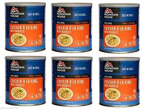 6 #10 Cans Mountain House- Chicken a la King -Emergency Survival Food -Free Ship