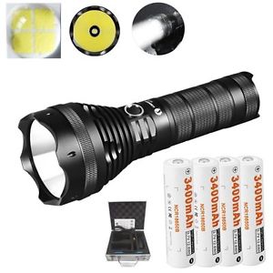 LUMINTOP® SD75 4000 Lumen Wiederaufladbare LED Taschenlampe + 4 x3400 mAh 18650