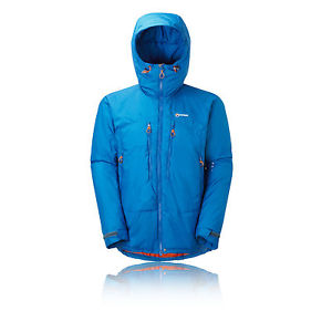 Montane Flux Mens Blue PERTEX Water Resistant Hooded Warm Zip Jacket Top