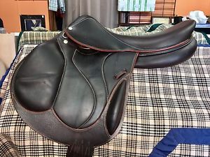 2014 Devoucoux Chiberta O Monoflap Jump Saddle, 18, Medium/Medium Wide