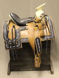 15" MEXICAN CHARRO SADDLE SILLA CHARRA FREE SHIPPING