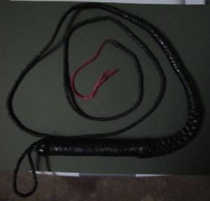 Bull Whip Black100% leather 9 foot - Very Extravagant 3 types of Weaving