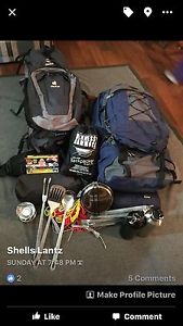 Dueter and Caribee Travel Backpacks For Mountain Hiking all Gear Included