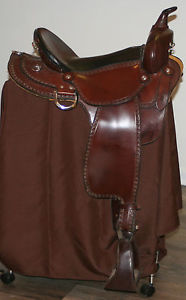 Henry Miller Amish Made Lightweight All Leather Trail Saddle, 16"