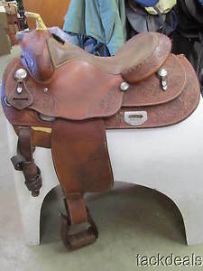 Bob Loomis NRHA Reining Reiner Saddle by Saddlesmith 15" Lightly Used