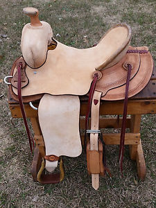 15.5" Johnny Scott Ranch Roping Colt Saddle (Made in Texas)