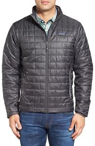 $199 NWT Patagonia Men's Nano Puff Jacket XL Almost Black - Forge Grey