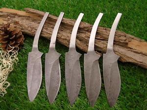 5 Stück  Damast Klinge,Hand geschmiedetes Damascus Blank Banddamast Muster