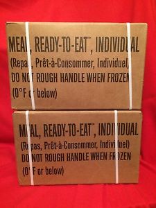 2 Cases A&B Military Spec MRE's Fresh For Hunting-Fishing-Camping-Prepping