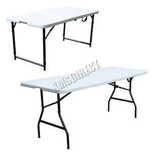 FoxHunter Pliante Portable Tréteau Table Plastique Résistant Camping