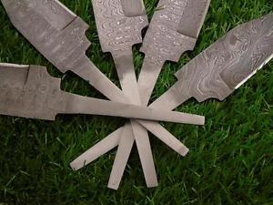 5 Stück  Damast Klinge,Hand geschmiedetes Damascus Blank Banddamast Muster