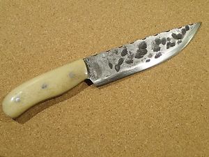 HANDGESCHMIEDETES MESSER KLINGE 440 STAHL BÜFFELHORN GRIFF