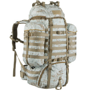 Wisport Raccoon 85L Hiking Hunting Winter Camo Military Pack PenCott Snowdrift