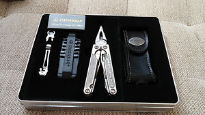 NEW Leatherman Charge Ti Titanium Multi-Tool Premium Leather Sheath in Gift Tin