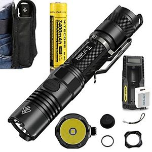 Bundle: Nitecore P12GT 1000 Lumens CREE XP-L HI V3 Tactical LED Flashlight Handh