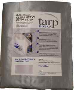 Kotap TUH-2030 Finished Size Ultra Heavy-Duty 8-Ounce/16-Mil Poly Tarp, 20-Feet