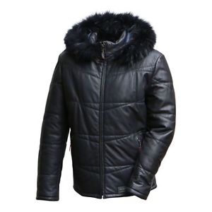 Giacca di pelle - kombó Giacca Invernale Uomo Vera Pelle Giacca