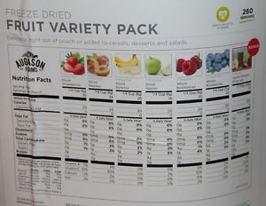 Augason Farms 260 Servings Freeze Dried Fruit Variety Pack, 4 lbs 9.6 oz