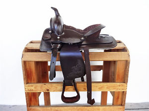 10" CLASSIC BROWN WESTERN COWBOY LEATHER TRAIL HORSE PONY YOUTH SADDLE TACK