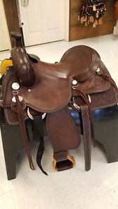 Double C Western Saddle, size: 15, 02, All around, dark havanna leather