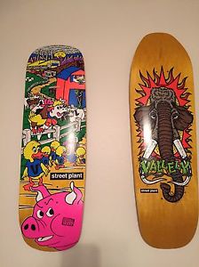 STREET PLANT MIKE VALLELY BARNYARD / MAMMOTH SKATEBOARD NATURAL STAIN RARE