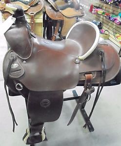 15.5" USED COLORADO SADDLERY A FORK WADE WESTERN SADDLE 3 1039 1