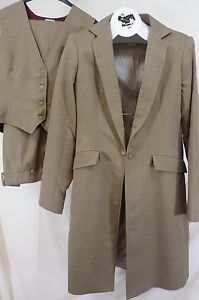 Reed Hill Saddleseat Ld 3p suit Tan Pin poly size 10 - USA
