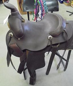15" USED MORRIS MAYER RANCH ROPING WESTERN SADDLE 3 1040 1