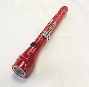 Red Color PRO MAGNETIC EXTENDABLE LED WORKLIGHT - BONUS 4 EXTRA BATTERIES