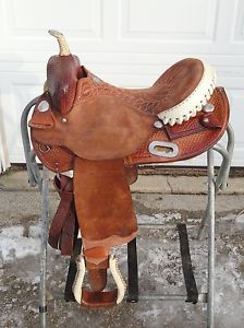 15" BILLY COOK Western Barrel Racing Horse Saddle (Sulpher, OK) #1526 w Cinch