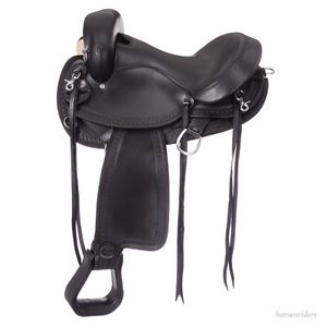 Gaited Western Hornless Comfort Trail Saddle - Black or Brown - 15.5" or 16.5"