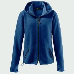 Mufflon Jonna; Veste en laine à capuchon pour femmes, arctic