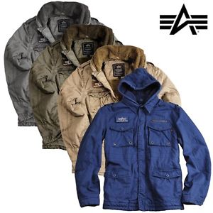 Alpha Industries Giacca Uomo Asta MA1 militare M65 S fino a 5XL NUOVO