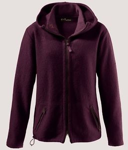 Mufflon Veste en laine à capuchon Nele pour femmes, Gr. M, bordeaux
