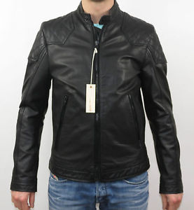 DIESEL LALETA GIACCA 00S8EA-0GAEQ-900 - di pelle - Black - nero +nuovo +. tg. L