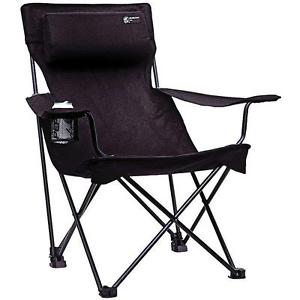 Voyage Président Big Bubba Noir Salut Back Chair W/Repose-Pied - Polyester Ripst