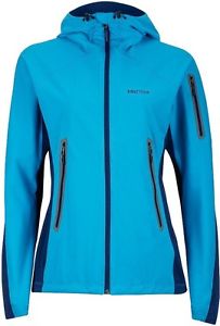 Marmot Femmes Vapeur Sentier Sweat à capuche,Gr. XL,coquille souple facile,bleu