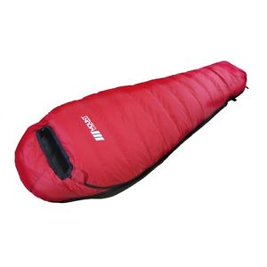 Mount Cold Weather Duck Down Sleeping Bag 1300g Red Camping Backpacking Hiking