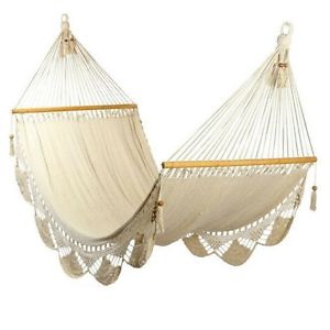 Large Crocheted Family Hammock - Natural | Handmade & Fairtrade |