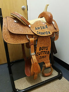 used 15" Dale Mcadams pro series cutting saddle western ranch cutter trophy
