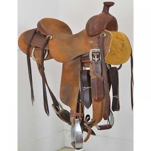 Used 15.5" Jeff Smith Custom Saddles Ranch Saddle Code: U155JSMITH14BSK